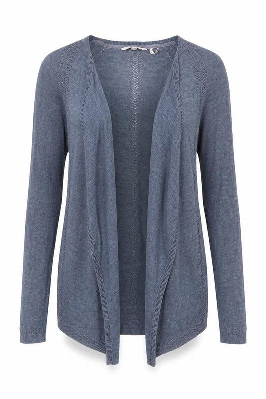 FatFace Women's Blue Cotton Long Sleeve Open Cardigan Size 8