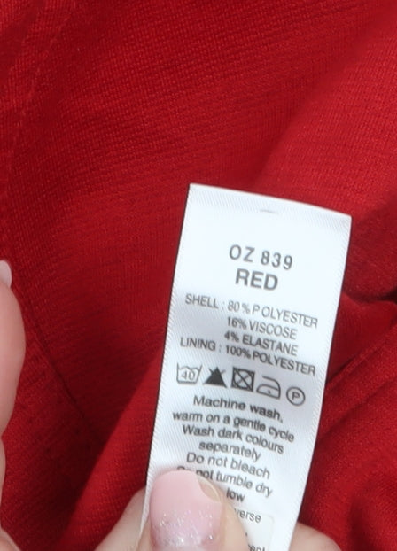 Joanna Hope Women's Red Size 12 Tailored Lined Blazer Jacket
