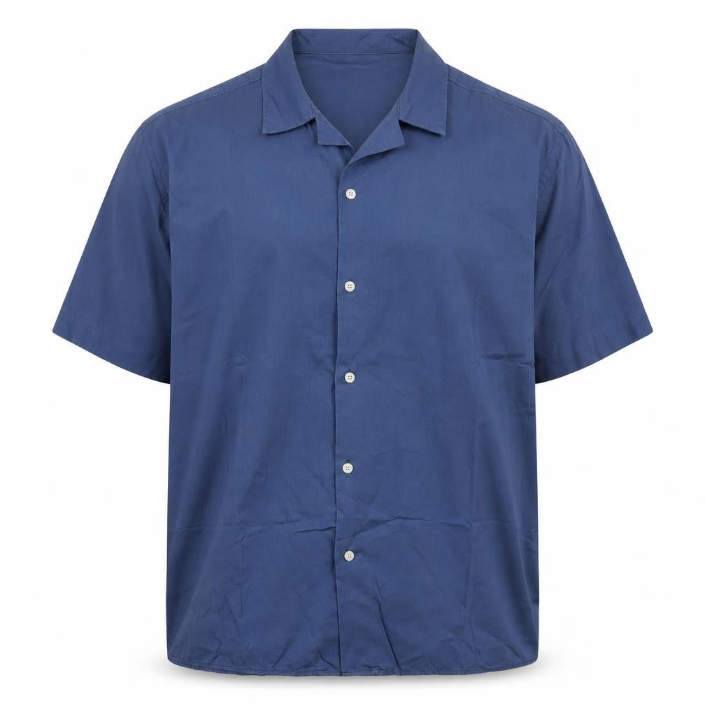 Burton Menswear Men’s Blue 2XL Short Sleeve Button-Up Shirt
