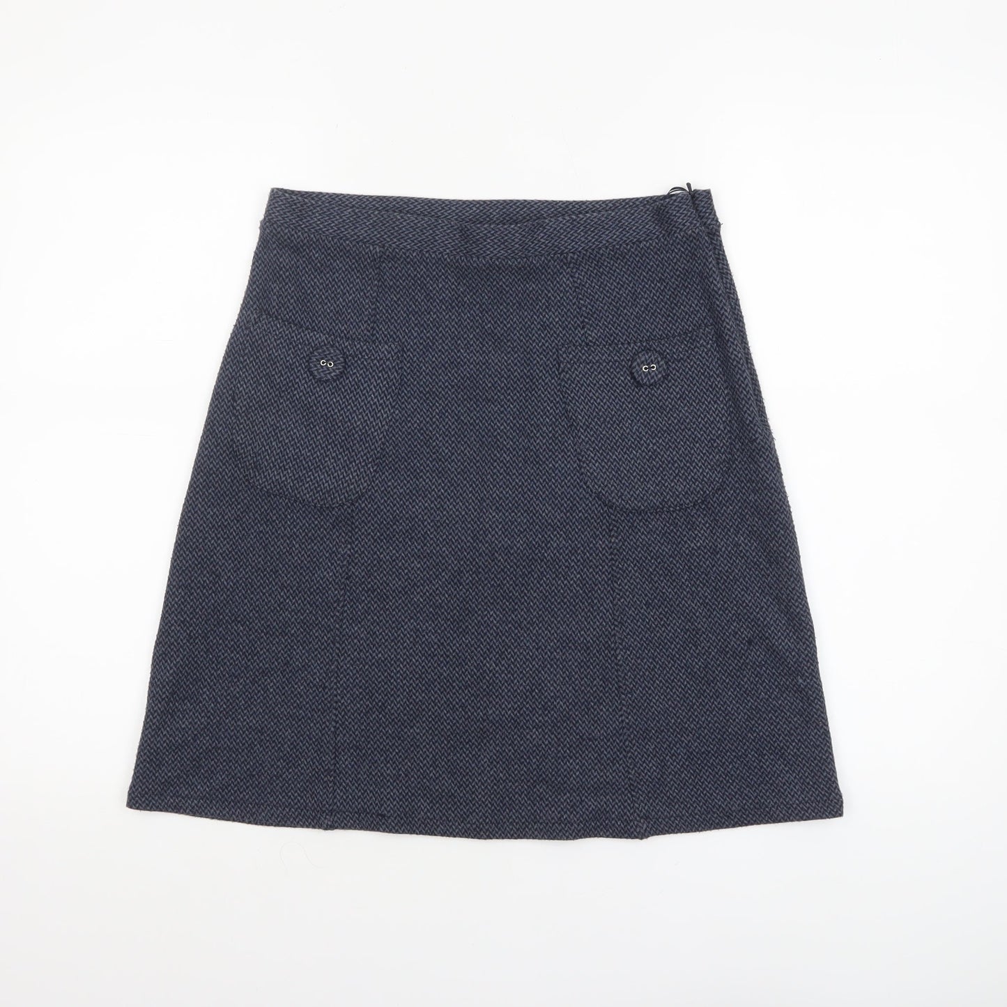 Pepperberry Women Blue A-Line Tweed Knee Length Skirt Size 8