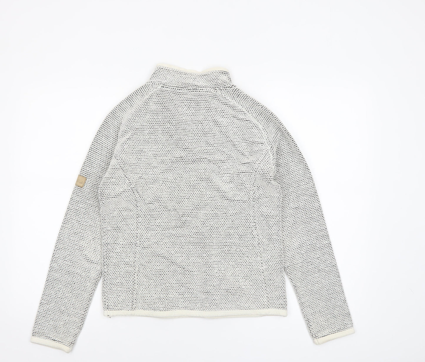 Weird Fish Women's Beige Henley Sweatshirt Small Cotton Blend Casual Pullover