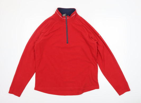 Trespass Women's Red XL 1/2 Zip Fleece Sweatshirt Outdoor Pullover