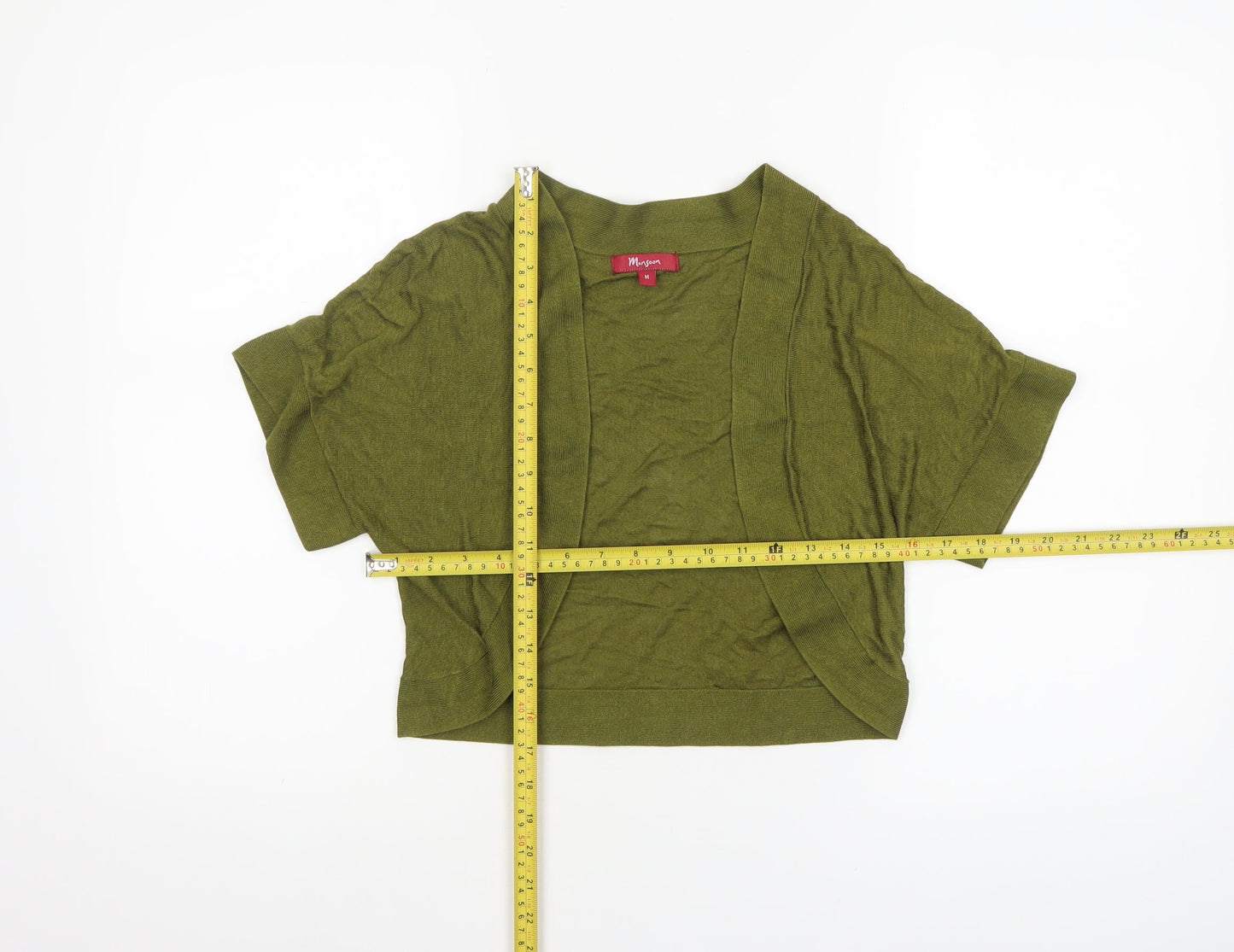 Monsoon Women Green Short Sleeve Knit Shrug M