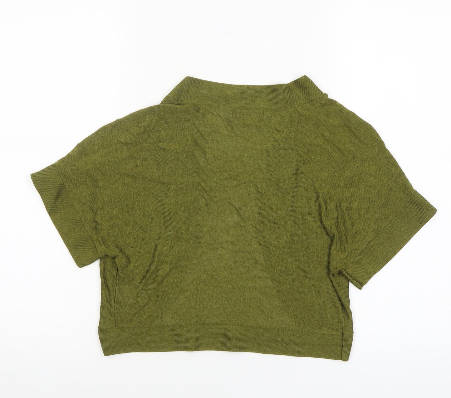 Monsoon Women Green Short Sleeve Knit Shrug M
