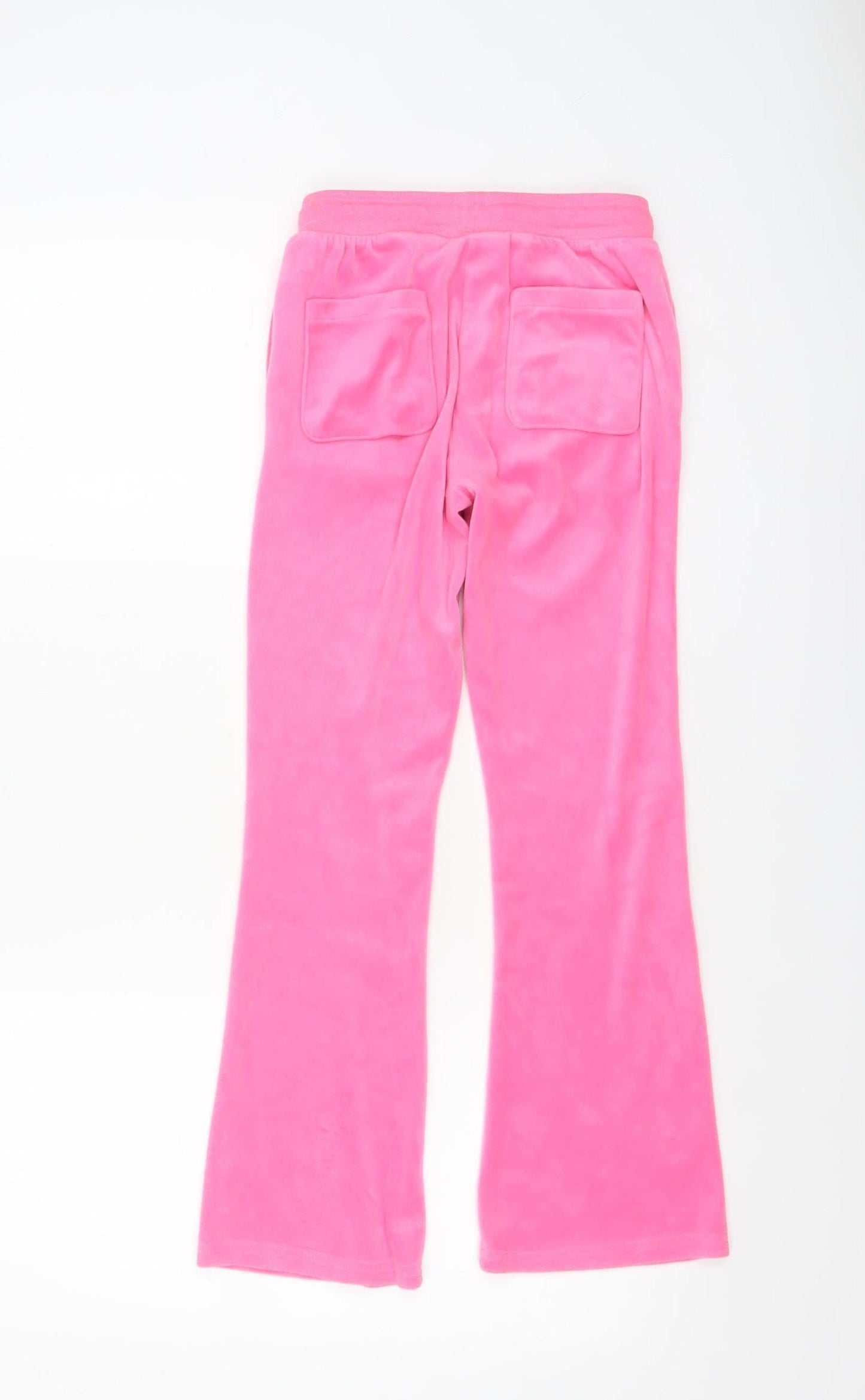 Juicy Couture Girls Pink Velour Sweatpants Size 8-9 Years Drawstring Waist