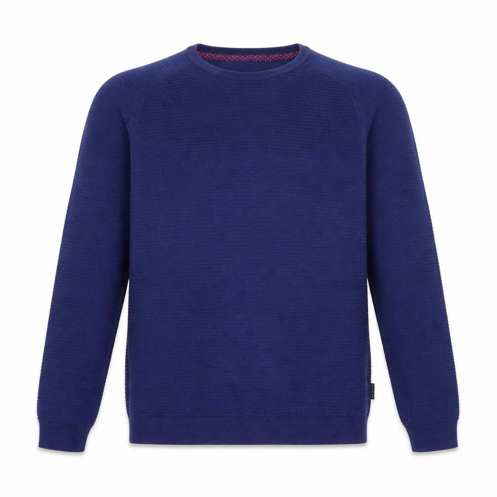 Ted Baker Men Blue Wool Blend Crew Neck Pullover Jumper Size S
