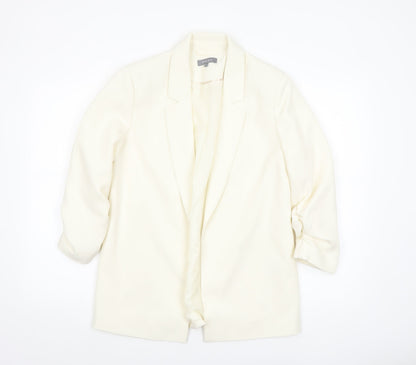 Additional front view of Principles Women's Ivory, size 10, Notch Lapel Tailored Blazer Jacket