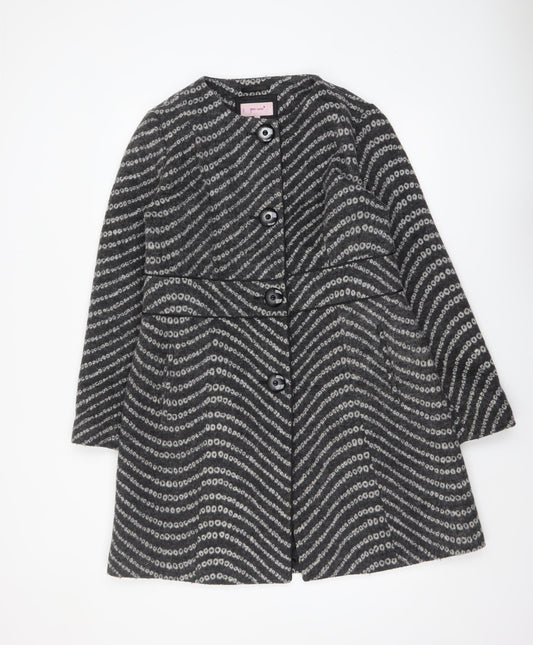 Marks and Spencer Per Una Women's Grey Wool Blend Overcoat Size 14