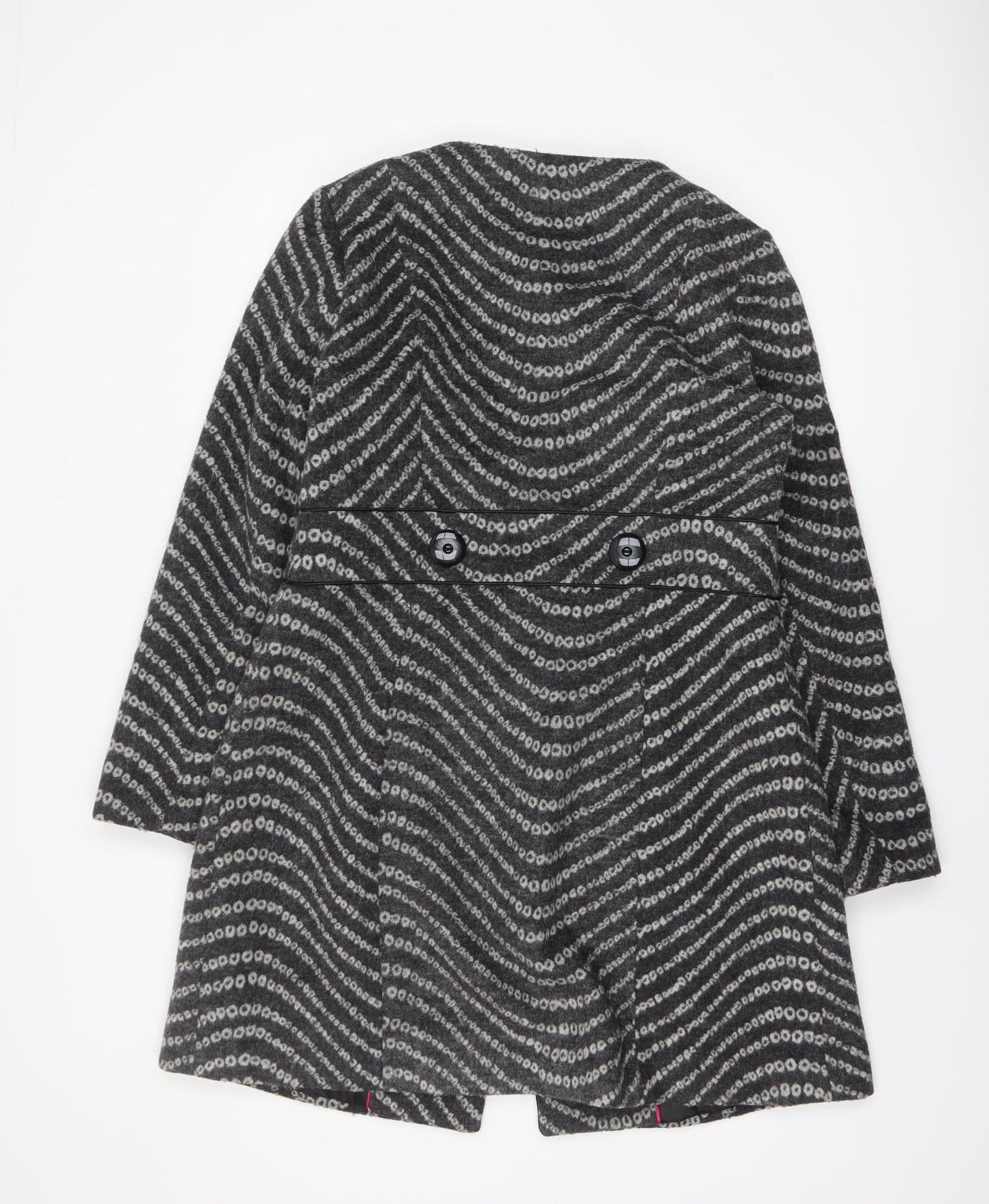 Marks and Spencer Per Una Women's Grey Wool Blend Overcoat Size 14