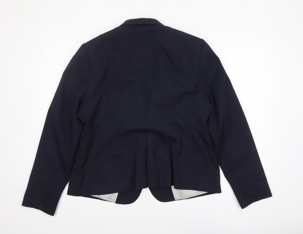 Next Women's Blue Size 18 Classic Lined Tailored 3 Button Blazer Jacket