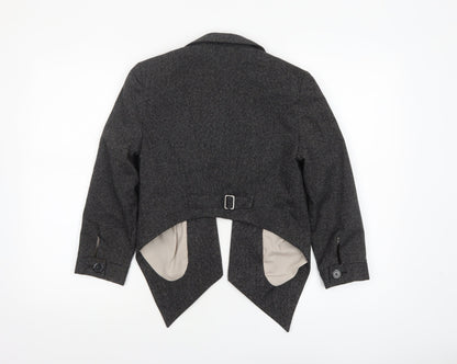 River Island Women's Grey Size 8 Cropped Tailored Suit Jacket
