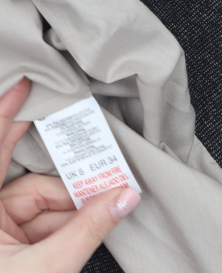 River Island Women's Grey Size 8 Cropped Tailored Suit Jacket