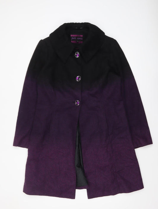 Marks and Spencer Per Una Women’s Purple Wool Blend Overcoat Size 14