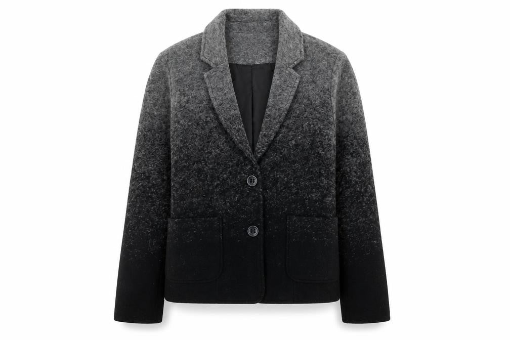 Clements Ribeiro Portobello Womens Grey Black Wool Blend Single-Breasted Blazer UK10