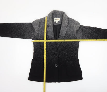 Clements Ribeiro Portobello Womens Grey Black Wool Blend Single-Breasted Blazer UK10
