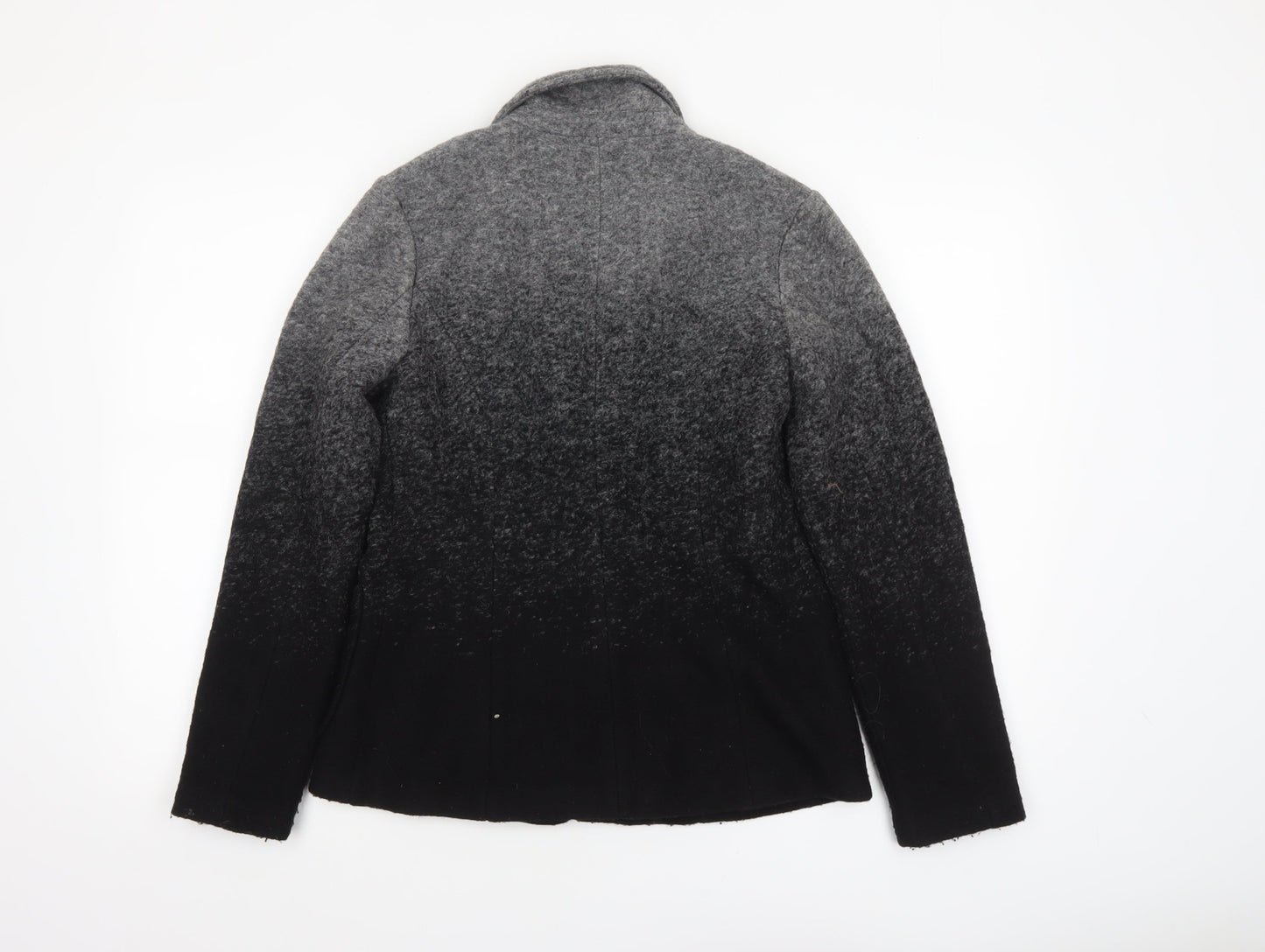 Clements Ribeiro Portobello Womens Grey Black Wool Blend Single-Breasted Blazer UK10