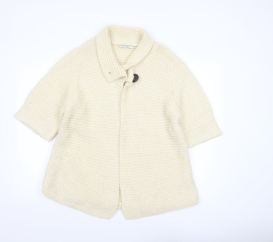 Part Two Women's Ivory Wool Chunky-Knit Cardigan L