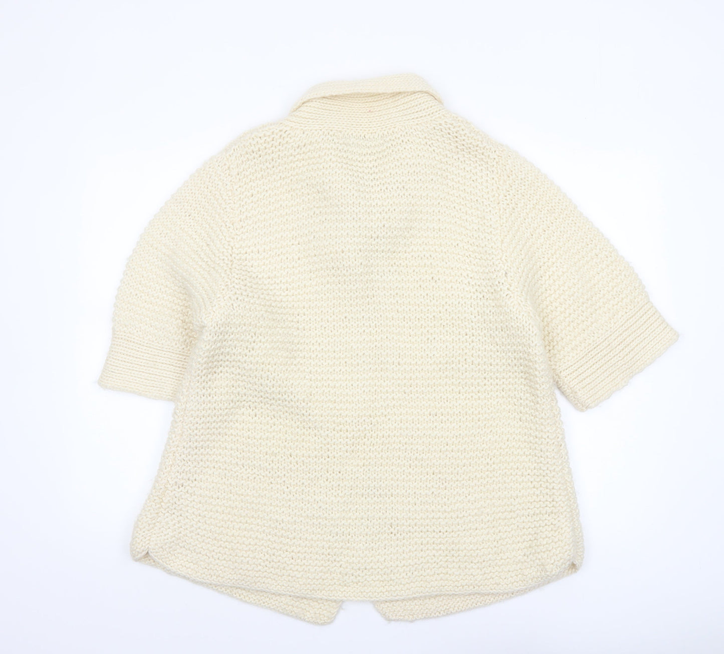 Part Two Women's Ivory Wool Chunky-Knit Cardigan L