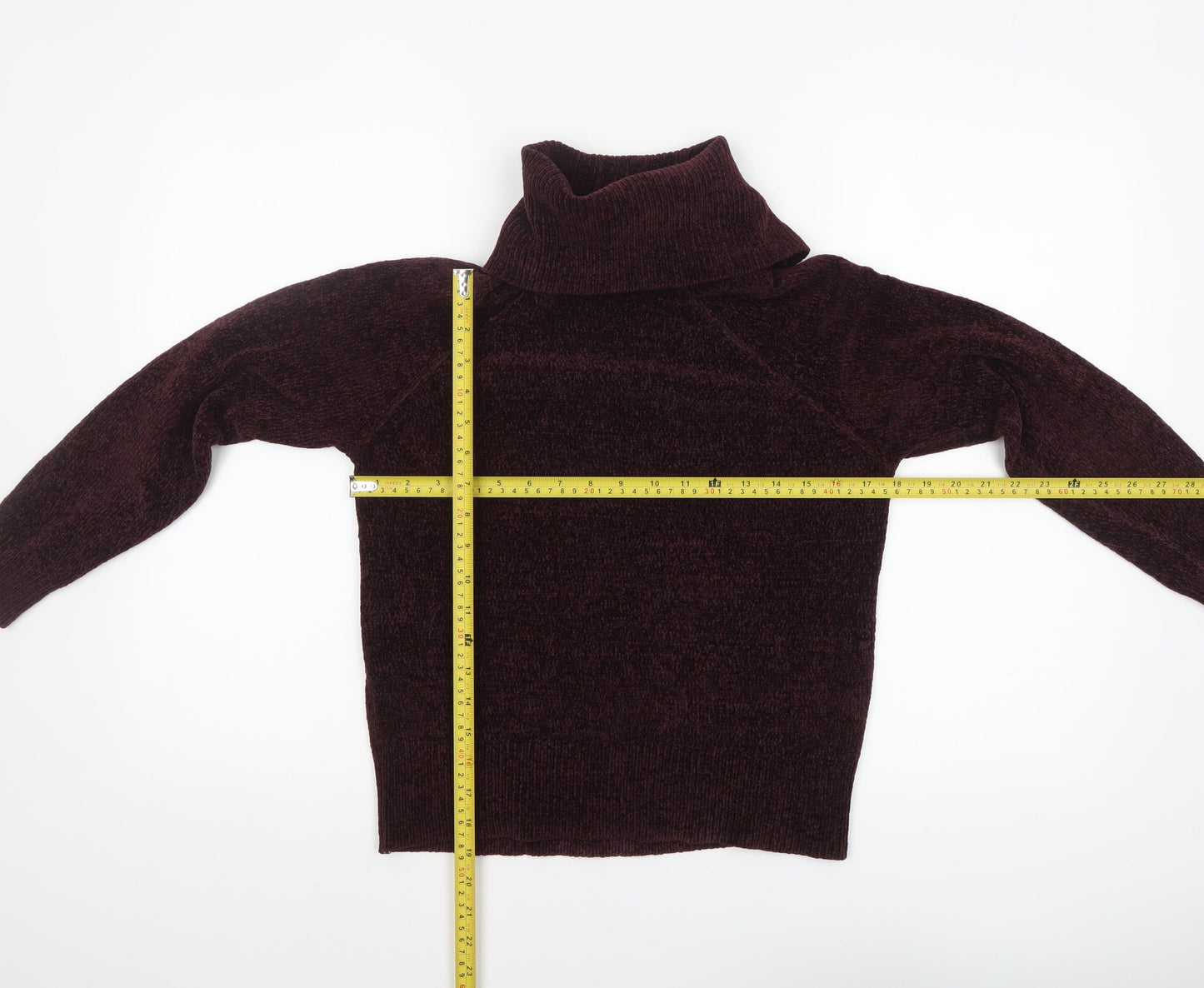F&F Women’s Purple Roll Neck Chunky Knit Jumper Size 6