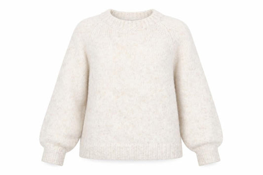 F&F Women Ivory Knit Pullover Jumper Size S Long Sleeve Crew Neck
