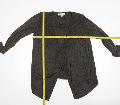 Sag Harbor Women's Grey Knit Open Cardigan Size M