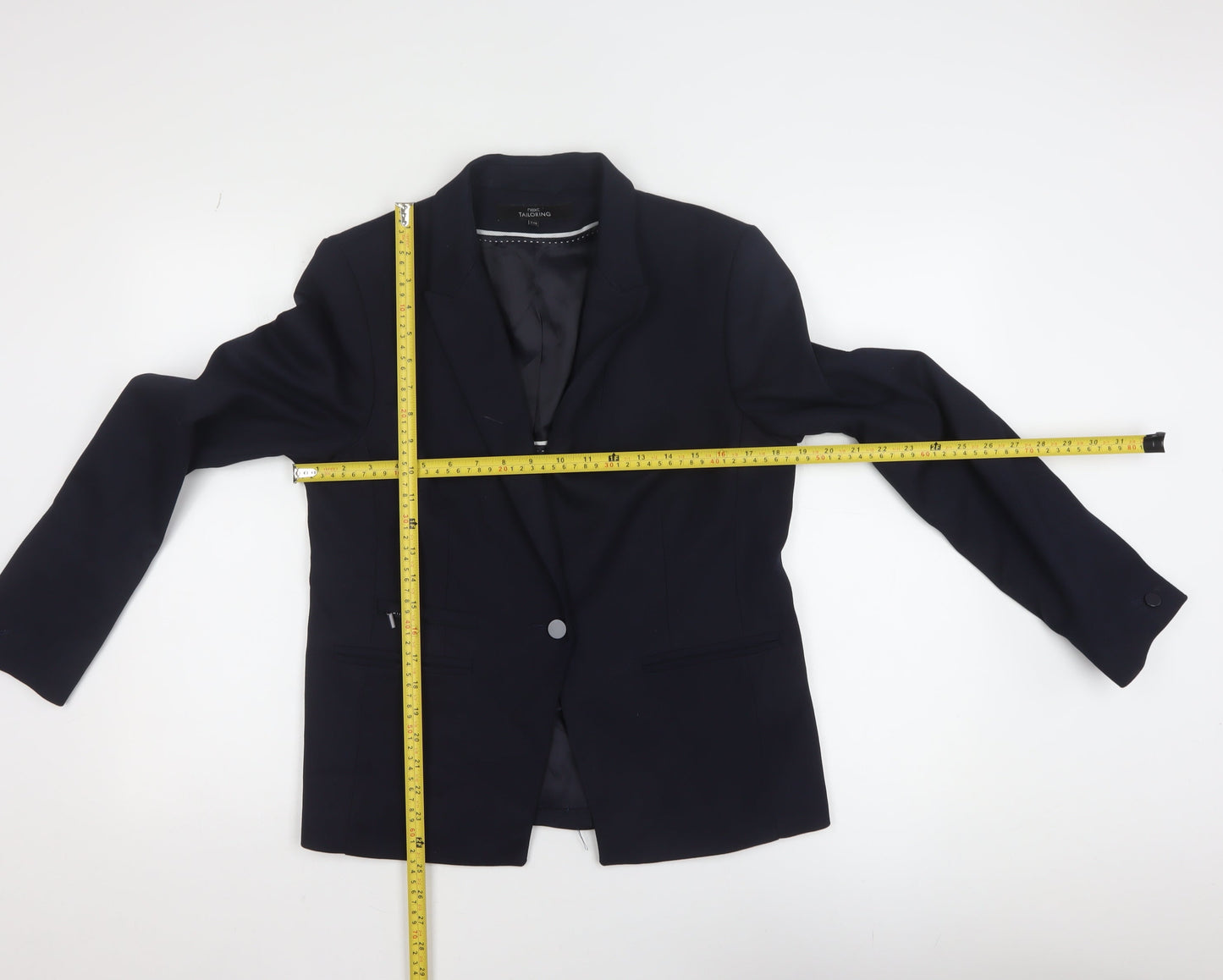 Next Tailoring Women's Black Blazer Size 14 Regular Single Breasted Jacket