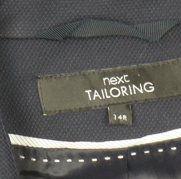 Next Tailoring Women's Black Blazer Size 14 Regular Single Breasted Jacket