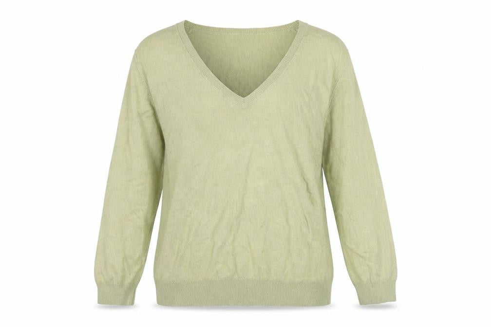 Marks & Spencer Women’s Green V-Neck Long Sleeve Jumper Size 14