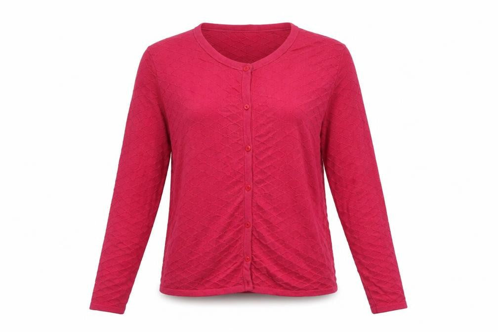 Next Womens Pink Knit Button Cardigan Size 10 Long Sleeve