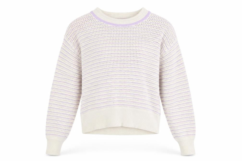 Marks & Spencer Women’s Ivory Knit Striped Pullover Jumper Size S