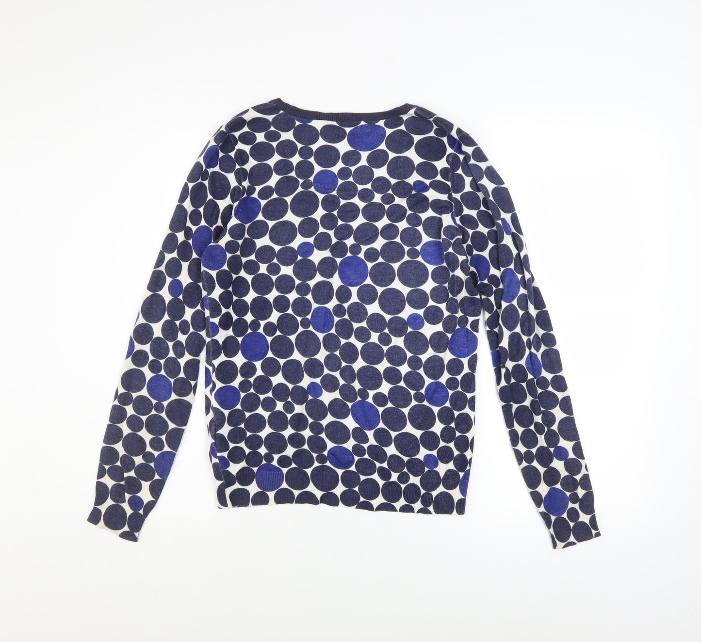Esprit Women’s Blue Polka Dot V-Neck Cardigan Size S