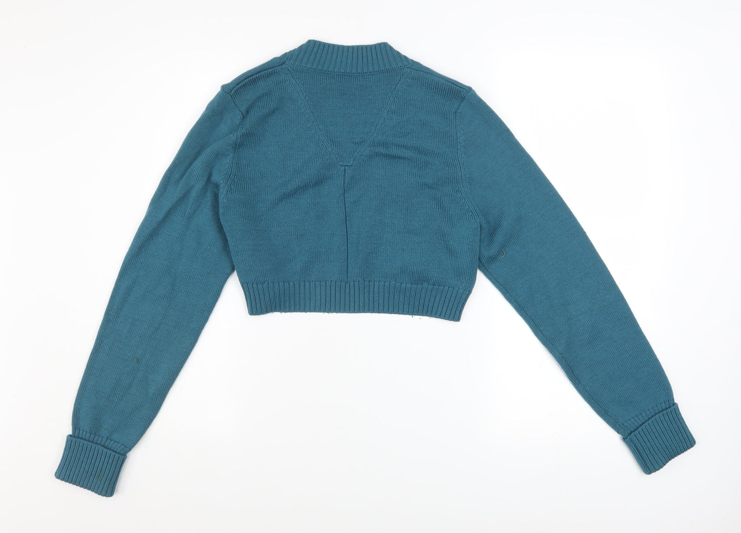 Sisley Women's Blue Knit Long Sleeve Cardigan L