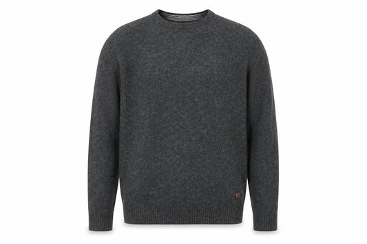 Camel Active Men’s Grey Wool Blend Crew Neck Jumper XL