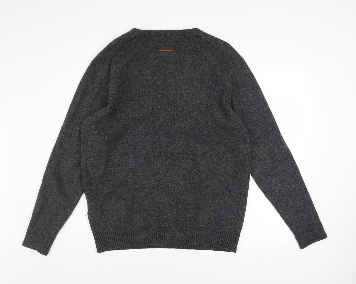 Camel Active Men’s Grey Wool Blend Crew Neck Jumper XL