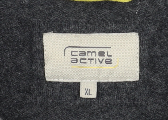 Camel Active Men’s Grey Wool Blend Crew Neck Jumper XL