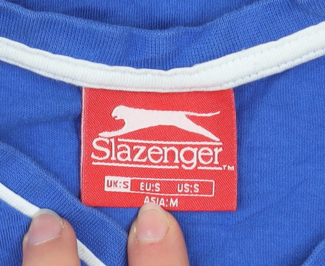 Slazenger Men's Blue V-Neck Short Sleeve T-Shirt Size S