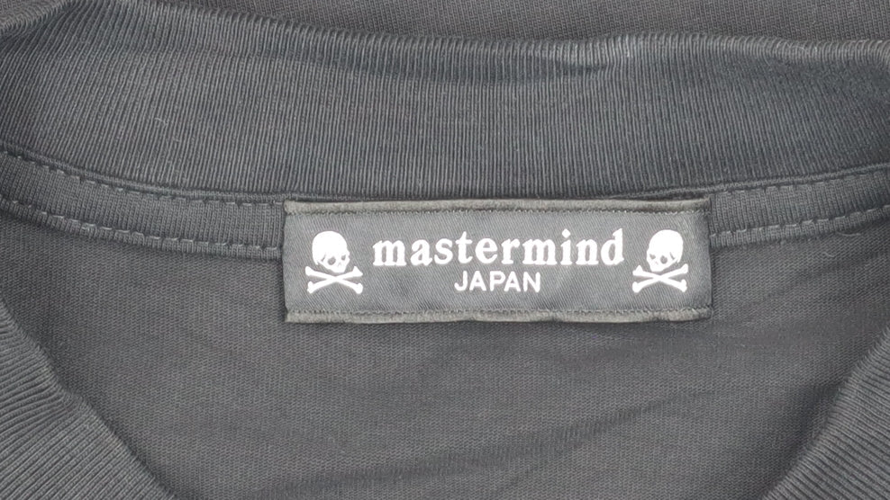 Mastermind Japan Men's Black Cotton Skull Graphic T-Shirt Size S