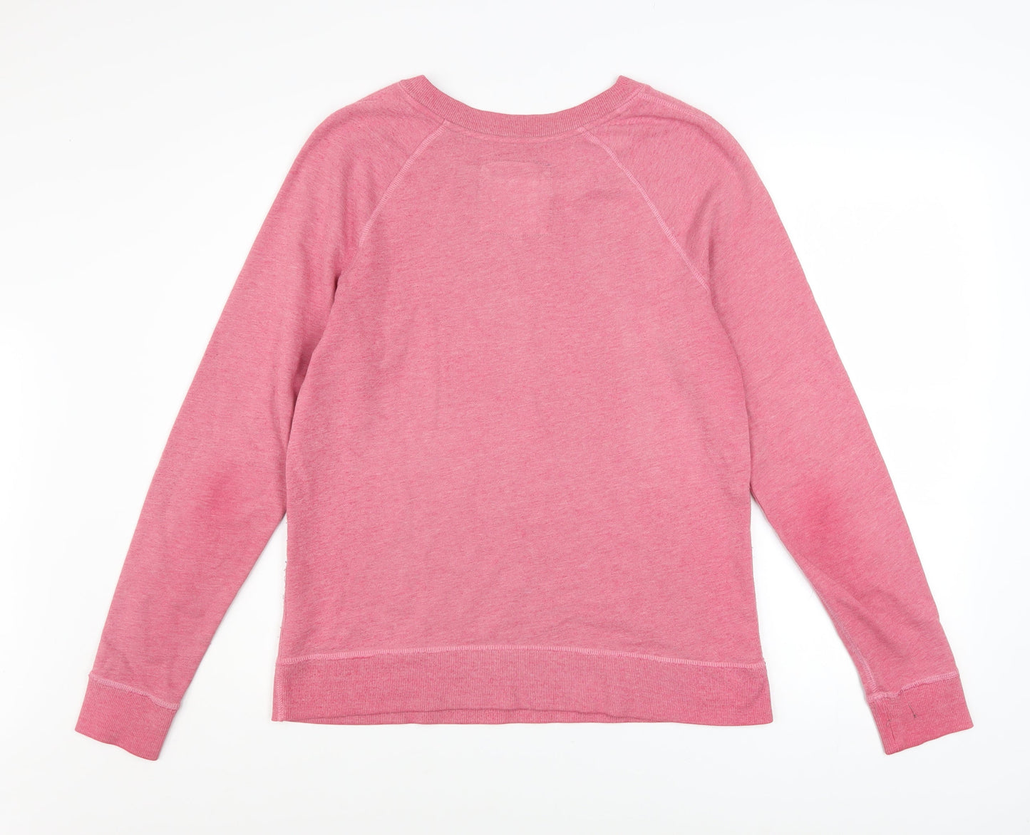 Boden Womens Pink Crew Neck Long Sleeve Cotton Blend Sweatshirt UK 10