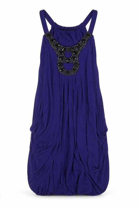 Marks & Spencer Womens Purple Beaded Halter Camisole Tank Top UK 12