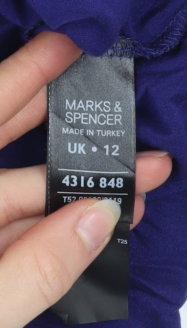 Marks and Spencer Womens Purple Beaded Halter Camisole Tank Top UK 12
