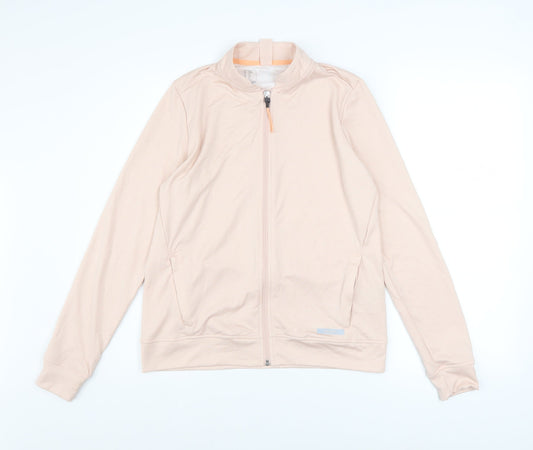 Decathlon Womens Beige Size 10 Lightweight Full Zip Track Jacket