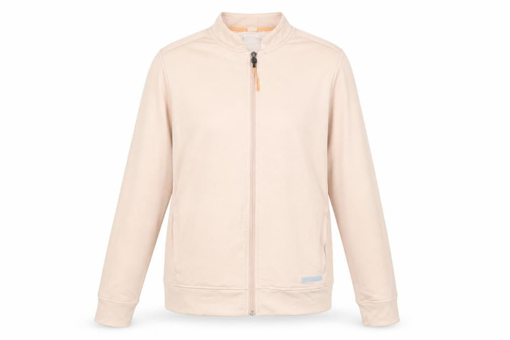 Decathlon Womens Beige Size 10 Lightweight Full Zip Track Jacket