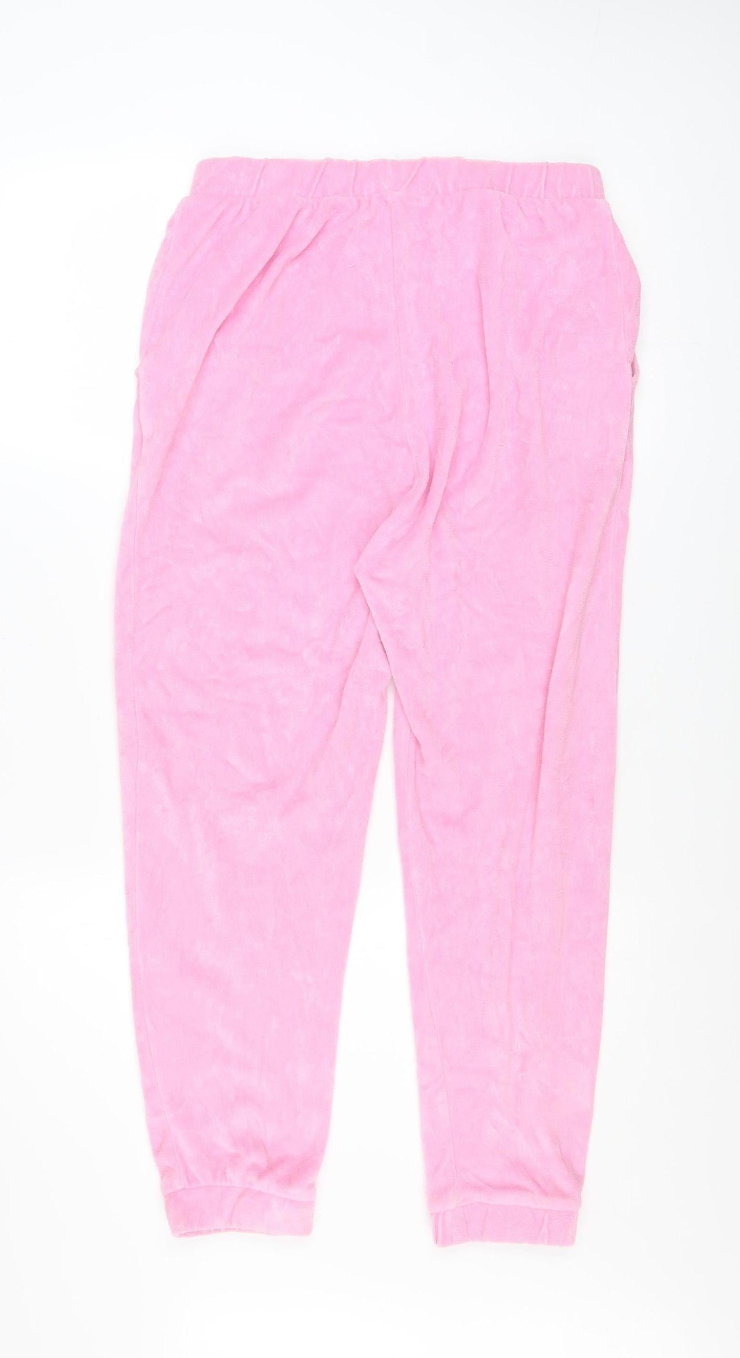 Zara Womens Pink Jogger Sweatpants M Cotton Blend Elastic Waist