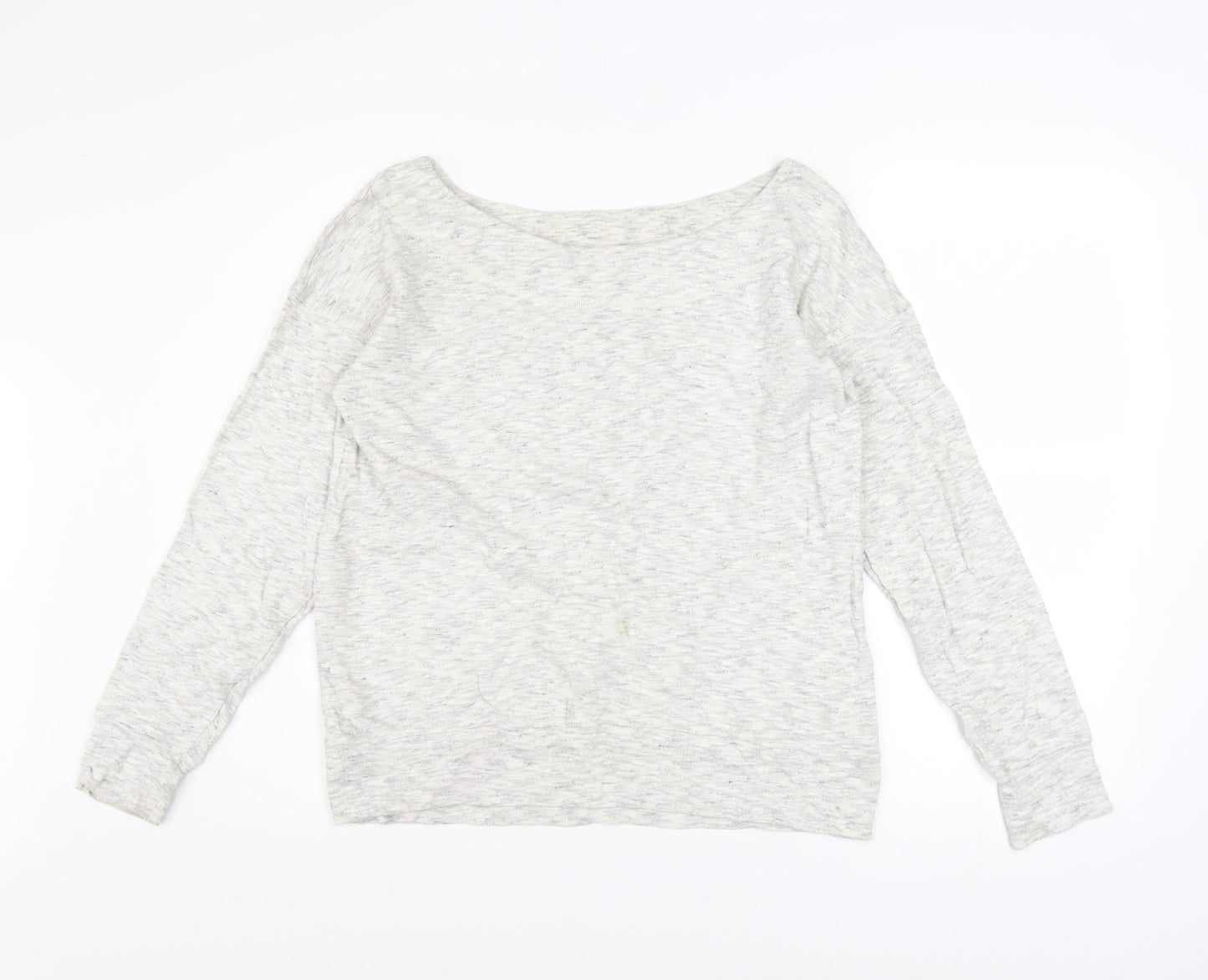 Next Women Grey Pullover Sweatshirt Size 12 Cotton Blend Casual