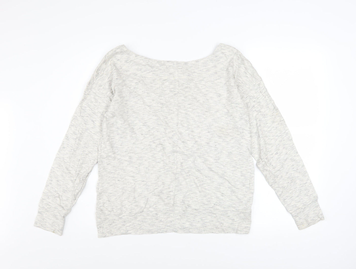Next Women Grey Pullover Sweatshirt Size 12 Cotton Blend Casual
