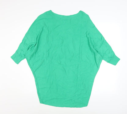 Phase Eight Women's Green Batwing Knit Jumper Size XS