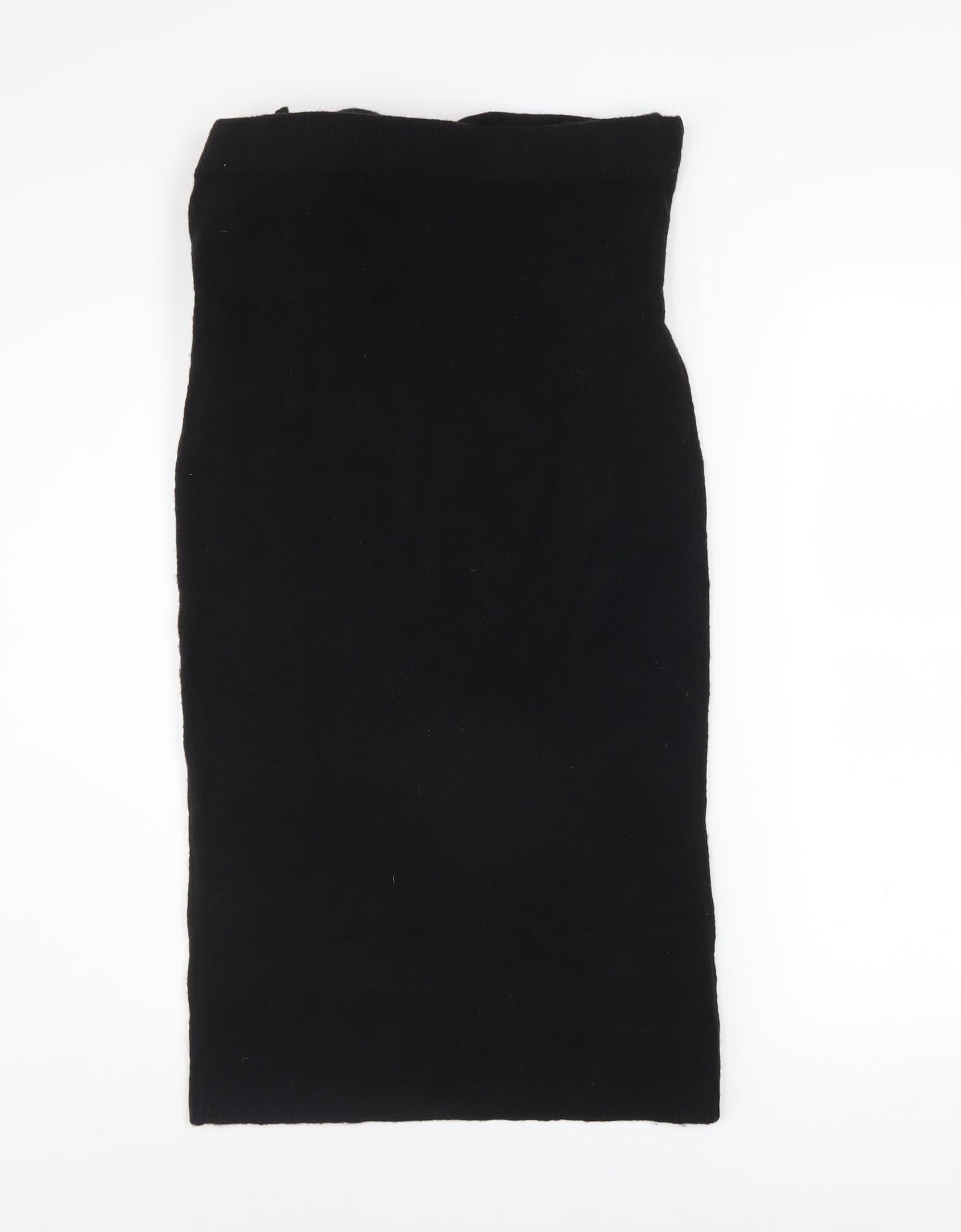 Great Plains Women Black Size 10 Knit Wrap Midi Skirt