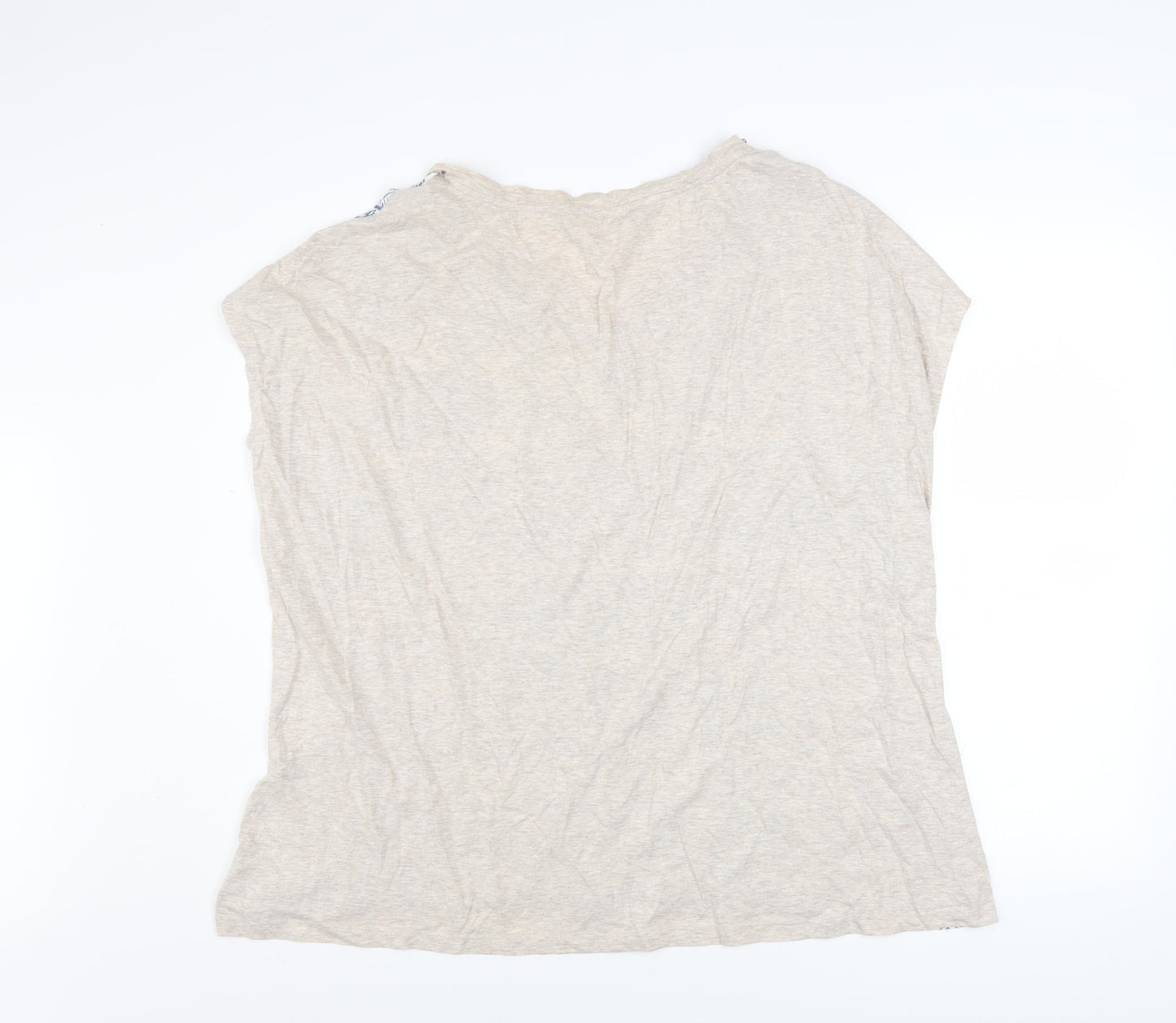 Bonmarché Womens Multicoloured Geometric V-Neck T-Shirt Size 24
