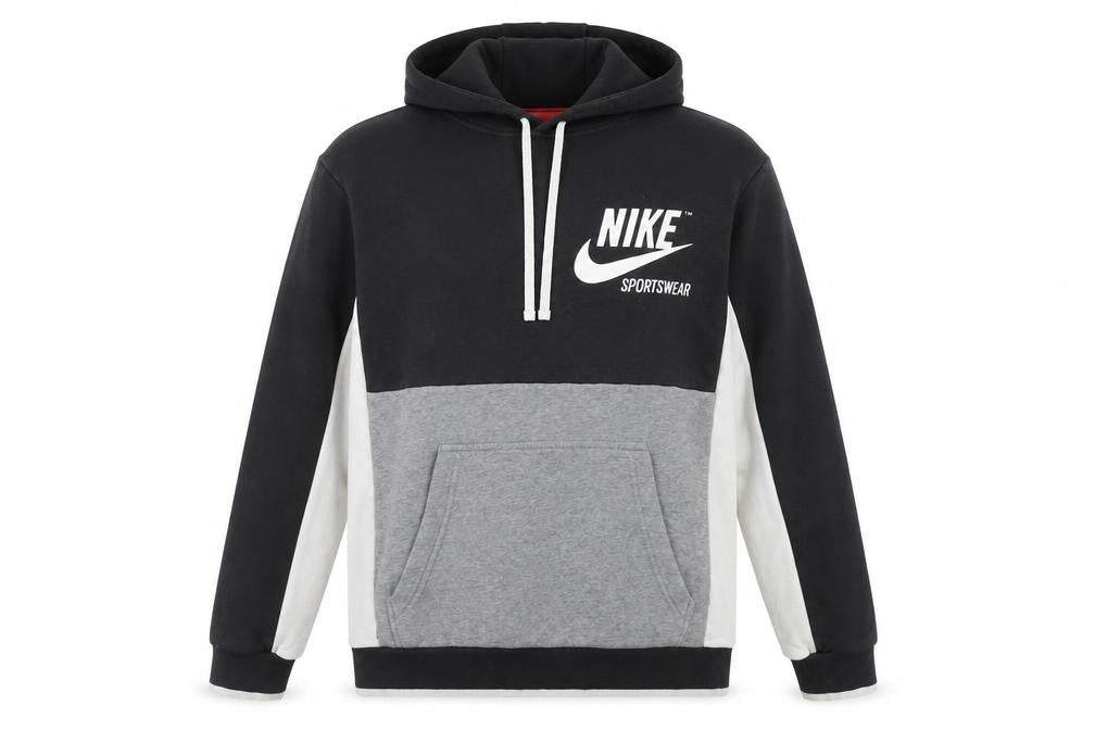 Nike Men Black Pullover Hoodie M Sportswear Fleece Regular Fit