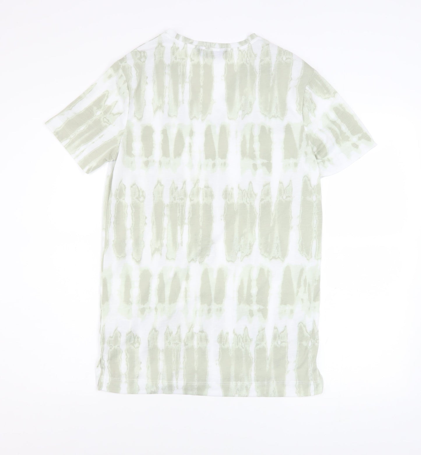 Marks and Spencer Womens Green Tie-Dye V-Neck Short Sleeve T-Shirt Size 6